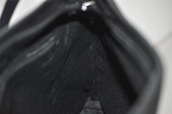 Authentic GUCCI Vintage Shoulder Hand Bag Purse GG Nylon Leather Black 6394J