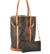 Authentic Louis Vuitton Monogram Bucket GM Shoulder Tote Bag M42236 Junk 6394K