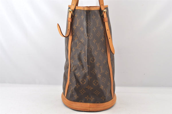 Authentic Louis Vuitton Monogram Bucket GM Shoulder Tote Bag M42236 Junk 6394K