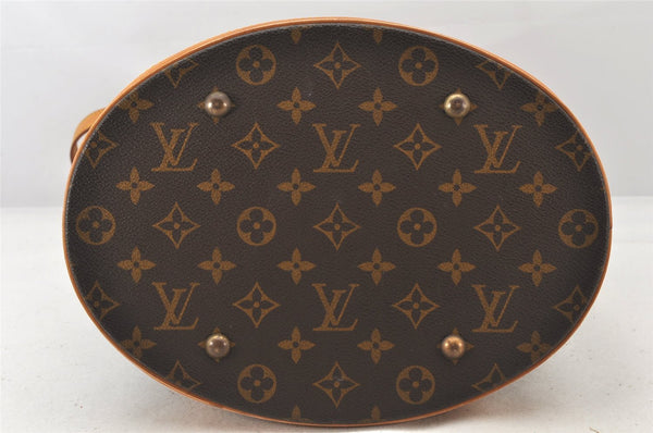 Authentic Louis Vuitton Monogram Bucket GM Shoulder Tote Bag M42236 Junk 6394K