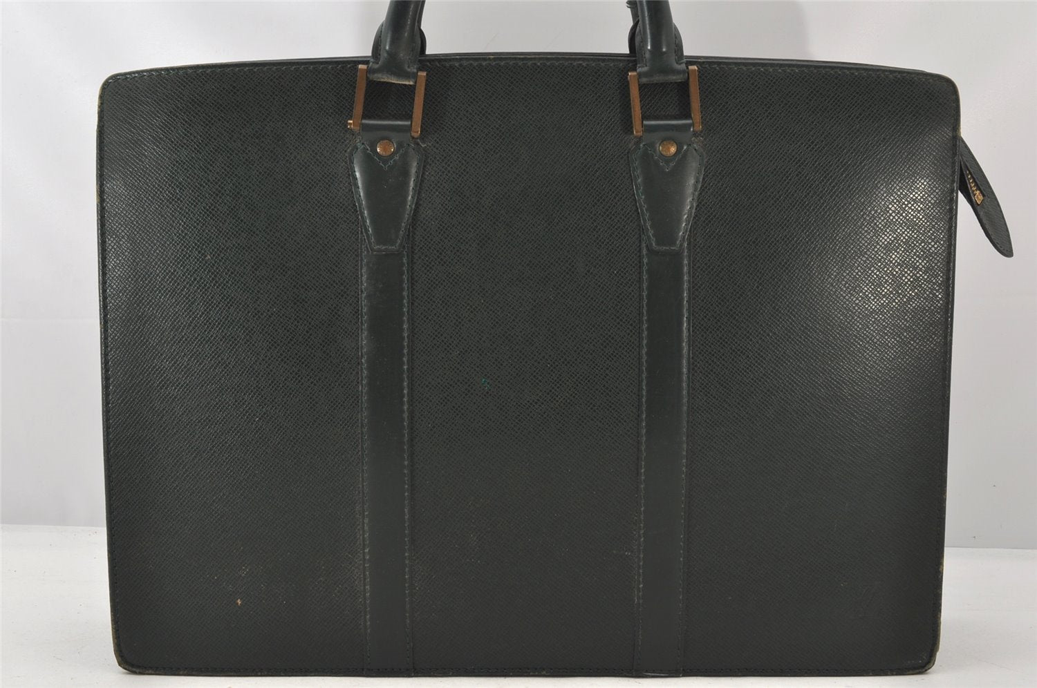 Auth Louis Vuitton Taiga Porte Documents Lozan 2Way Briefcase M30054 Green 6395K