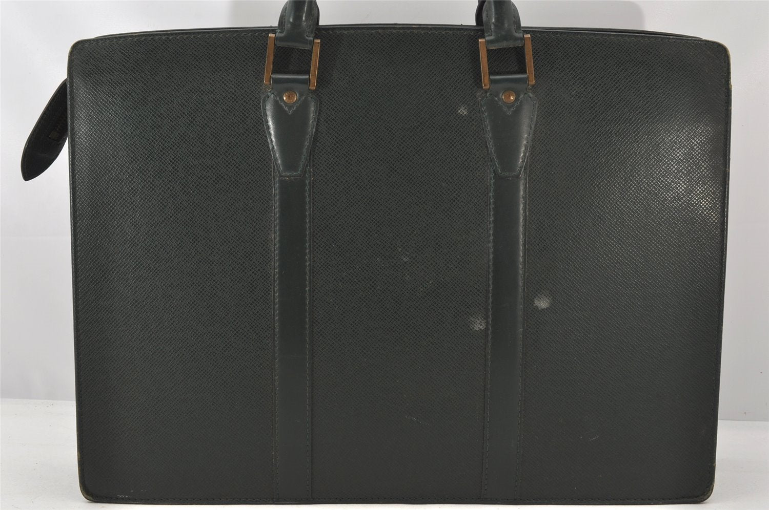 Auth Louis Vuitton Taiga Porte Documents Lozan 2Way Briefcase M30054 Green 6395K