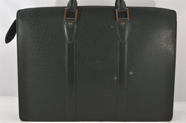 Auth Louis Vuitton Taiga Porte Documents Lozan 2Way Briefcase M30054 Green 6395K