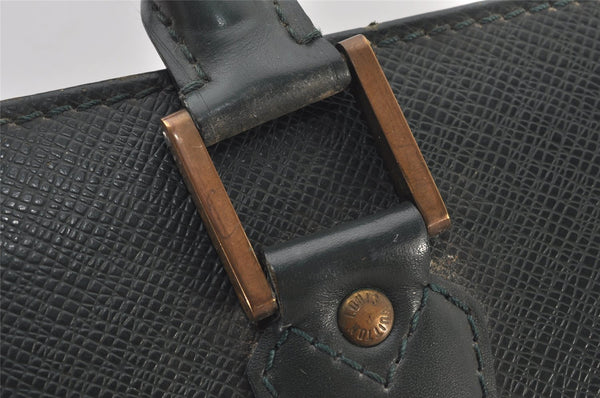 Auth Louis Vuitton Taiga Porte Documents Lozan 2Way Briefcase M30054 Green 6395K