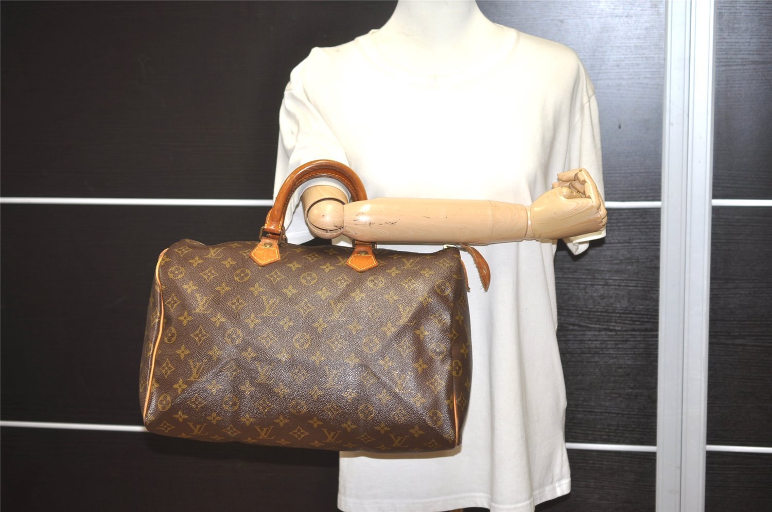 Authentic Louis Vuitton Monogram Speedy 35 Hand Boston Bag Old Model LV 6396I