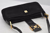 Authentic FENDI Vintage Shoulder Hand Bag Purse Suede Leather Black 6396J