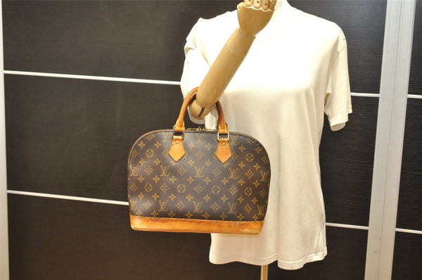 Authentic Louis Vuitton Monogram Alma Hand Bag Purse M51130 LV 6396K