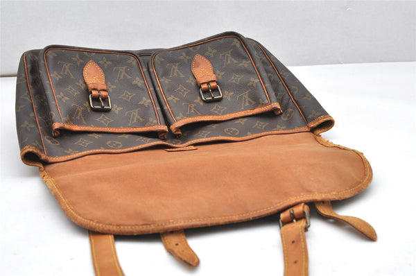 Authentic Louis Vuitton Monogram Sac Bazas Shoulder Cross Bag M99013 LV 6397K