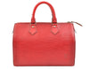 Authentic Louis Vuitton Epi Speedy 25 Hand Boston Bag Red M43017 LV 6398K