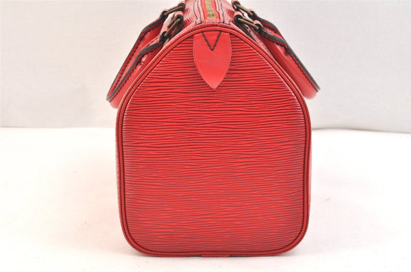 Authentic Louis Vuitton Epi Speedy 25 Hand Boston Bag Red M43017 LV 6398K