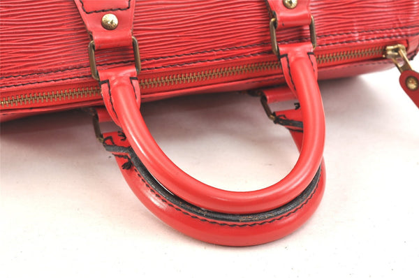 Authentic Louis Vuitton Epi Speedy 25 Hand Boston Bag Red M43017 LV 6398K