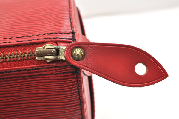 Authentic Louis Vuitton Epi Speedy 25 Hand Boston Bag Red M43017 LV 6398K