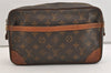 Authentic Louis Vuitton Monogram Compiegne 28 Clutch Hand Bag M51845 LV 6399J