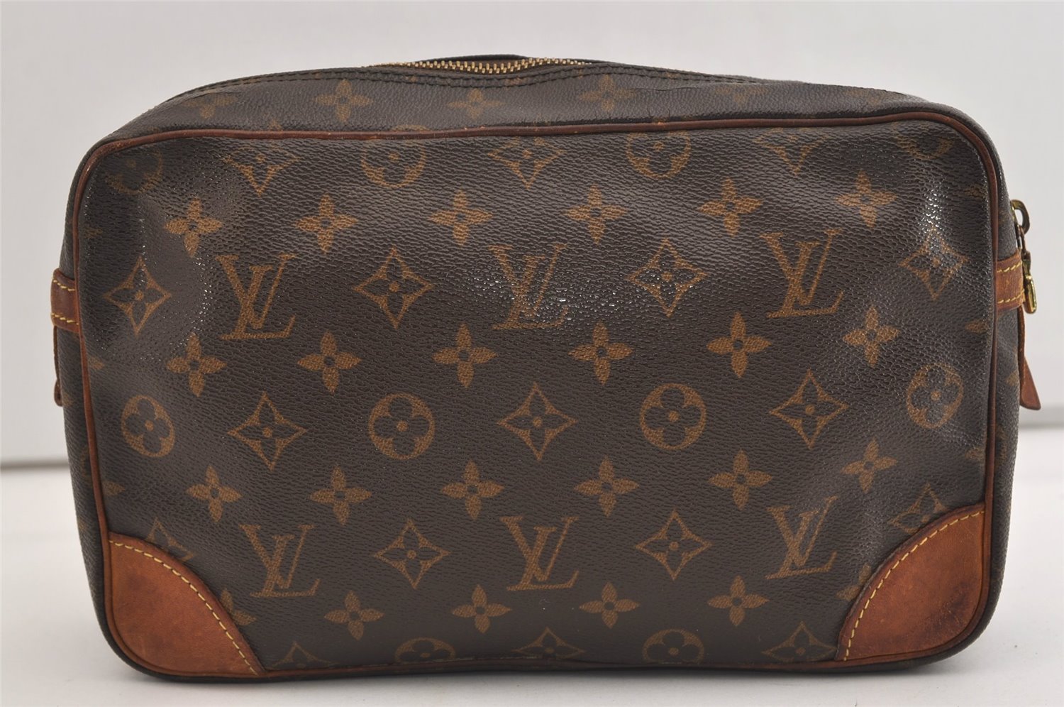 Authentic Louis Vuitton Monogram Compiegne 28 Clutch Hand Bag M51845 LV 6399J