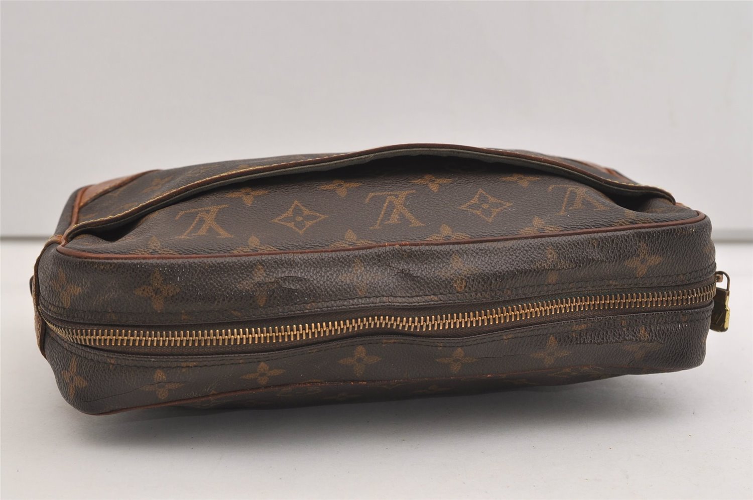 Authentic Louis Vuitton Monogram Compiegne 28 Clutch Hand Bag M51845 LV 6399J