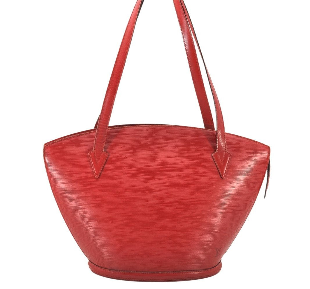 Auth Louis Vuitton Epi Saint Jacques Shopping Shoulder Bag Red M52267 LV 6400K