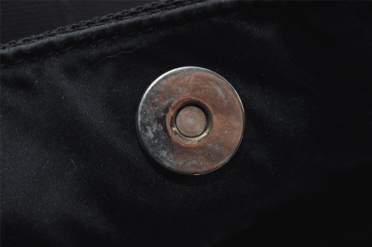 Authentic GUCCI Vintage Shoulder Hand Bag Purse Nylon Enamel Black Junk 6401I