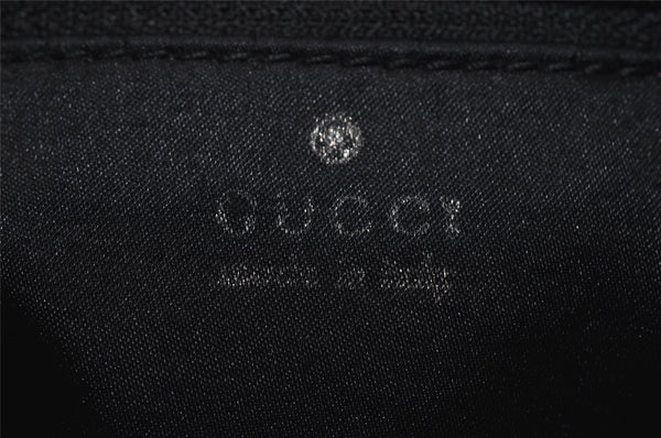 Authentic GUCCI Vintage Shoulder Hand Bag Purse Nylon Enamel Black Junk 6401I