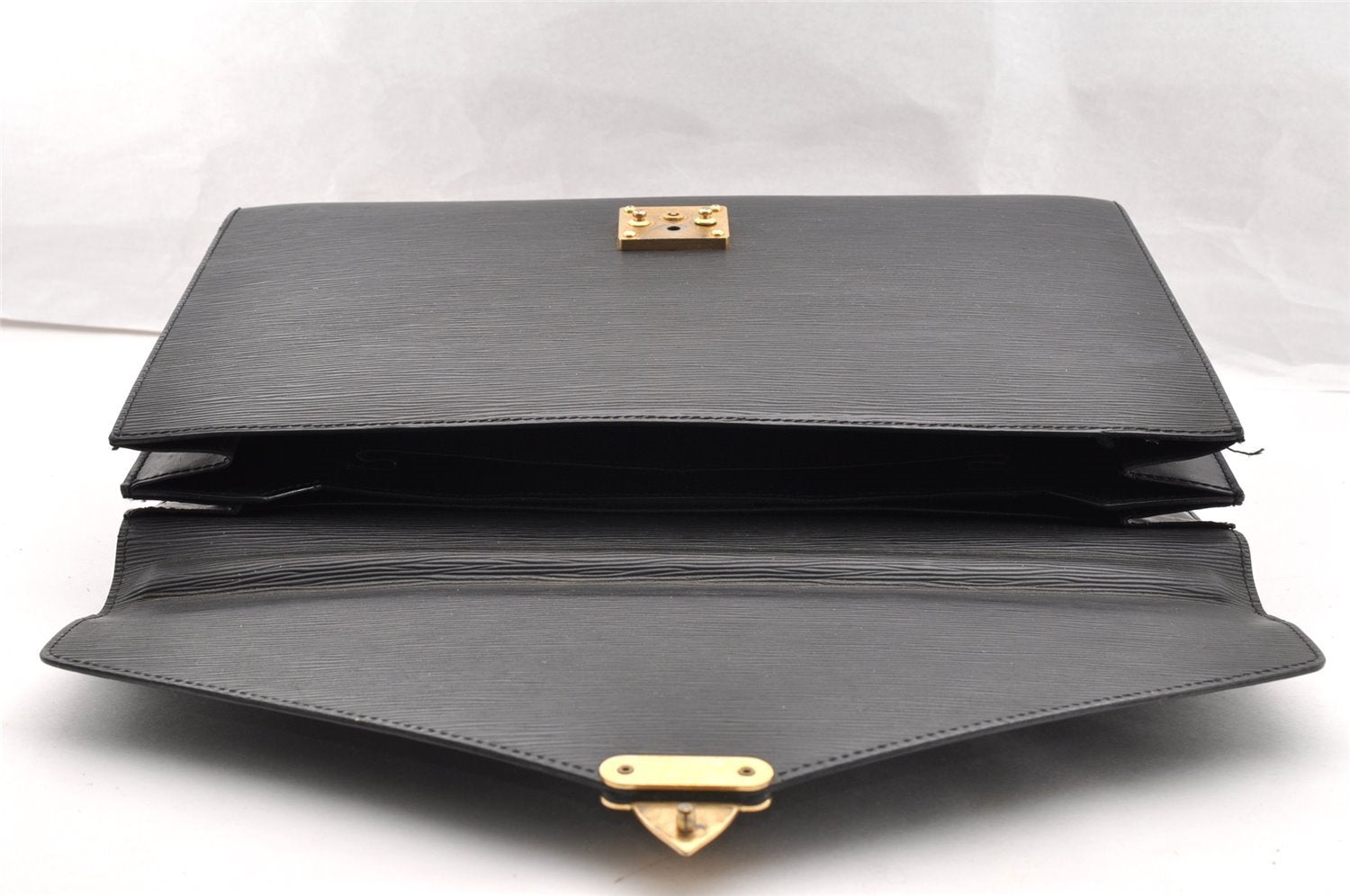 Auth Louis Vuitton Epi Serviette Ambassadeur Briefcase M54412 Black Junk 6403I