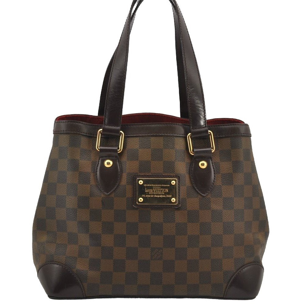 Authentic Louis Vuitton Damier Hampstead PM Shoulder Tote Bag N51205 LV 6403J