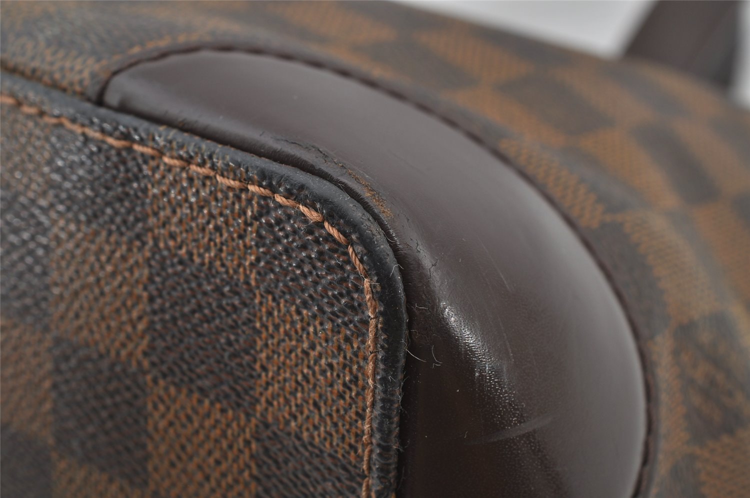 Authentic Louis Vuitton Damier Hampstead PM Shoulder Tote Bag N51205 LV 6403J