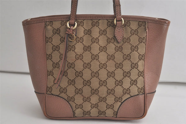 Authentic GUCCI Bree 2Way Shoulder Hand Bag GG Canvas Leather 353121 Brown 6404K