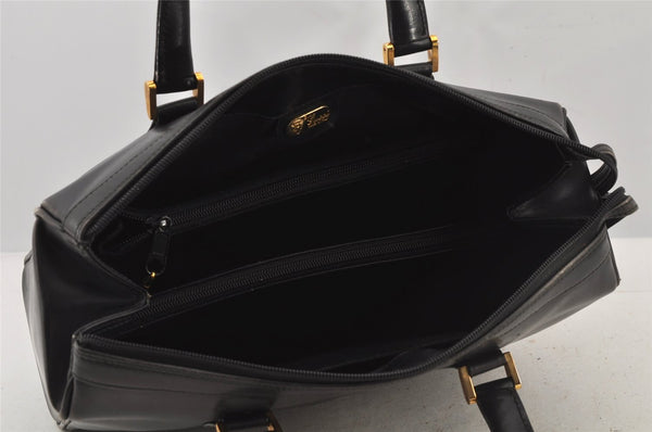 Authentic GUCCI Vintage Shoulder Hand Bag Purse Leather Black Junk 6406J