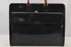 Authentic GUCCI Bamboo 2Way Shoulder Briefcase Business Bag Enamel Black 6407J