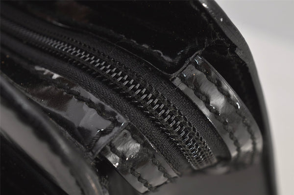 Authentic GUCCI Bamboo 2Way Shoulder Briefcase Business Bag Enamel Black 6407J