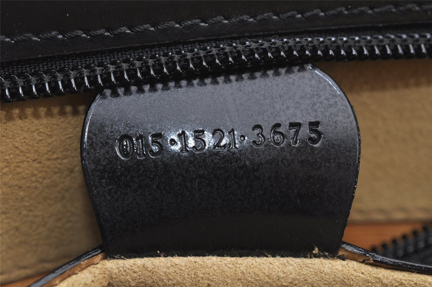 Authentic GUCCI Bamboo 2Way Shoulder Briefcase Business Bag Enamel Black 6407J