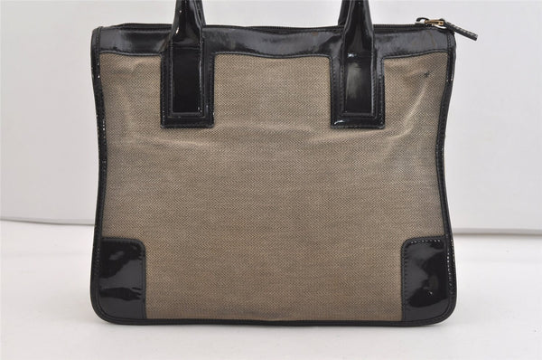 Authentic GUCCI Vintage Shoulder Tote Bag Canvas Enamel 0000855 Beige 6408J