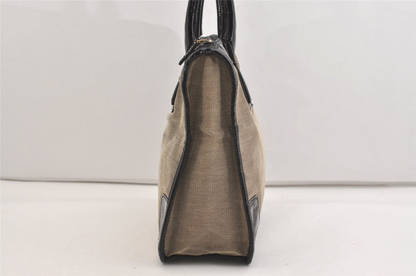 Authentic GUCCI Vintage Shoulder Tote Bag Canvas Enamel 0000855 Beige 6408J