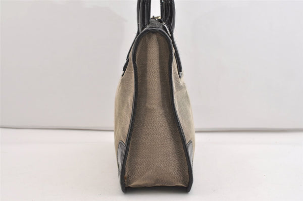 Authentic GUCCI Vintage Shoulder Tote Bag Canvas Enamel 0000855 Beige 6408J