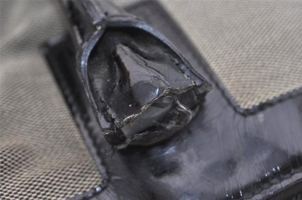 Authentic GUCCI Vintage Shoulder Tote Bag Canvas Enamel 0000855 Beige 6408J