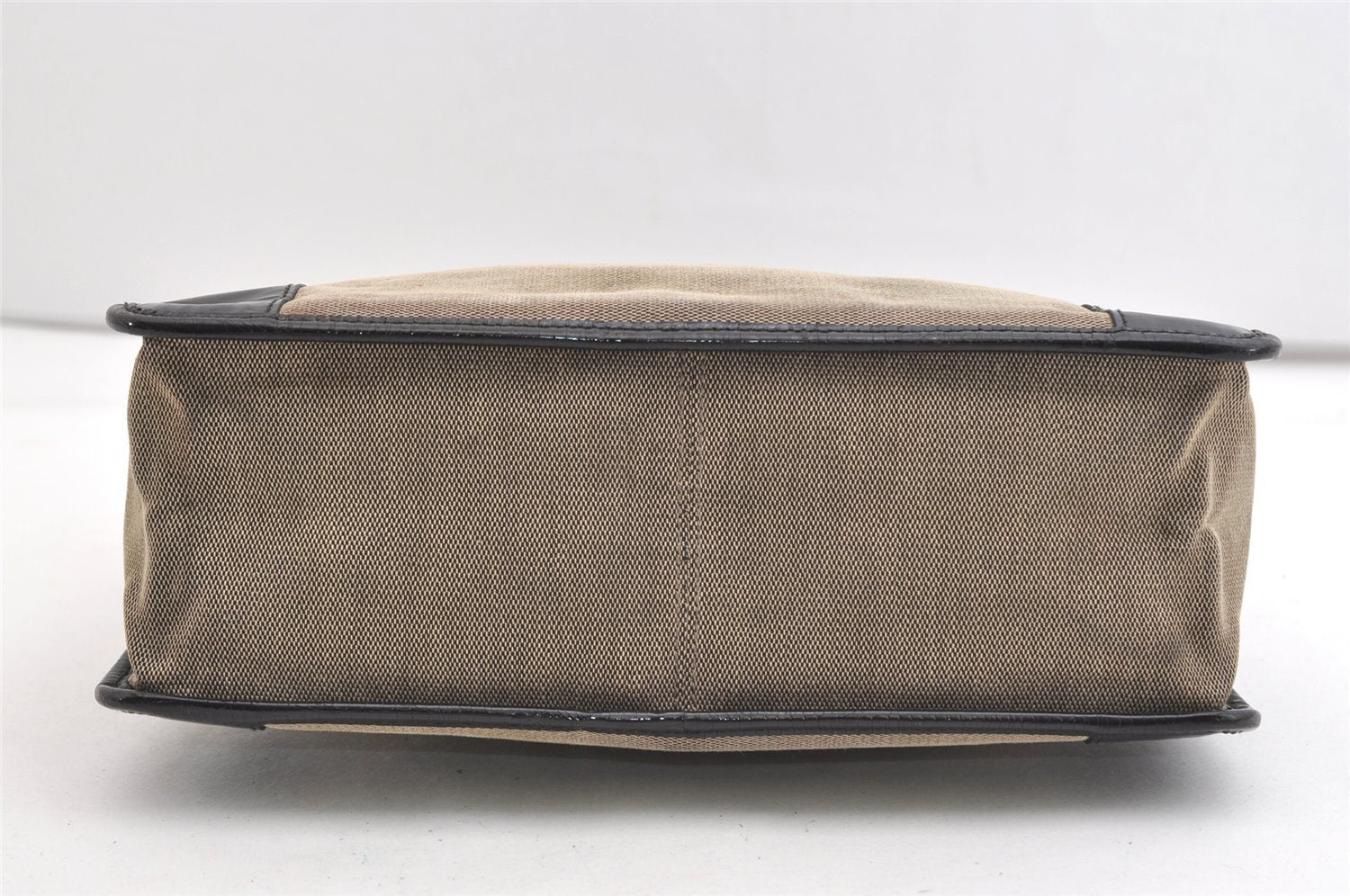 Authentic GUCCI Vintage Shoulder Tote Bag Canvas Enamel 0000855 Beige 6408J