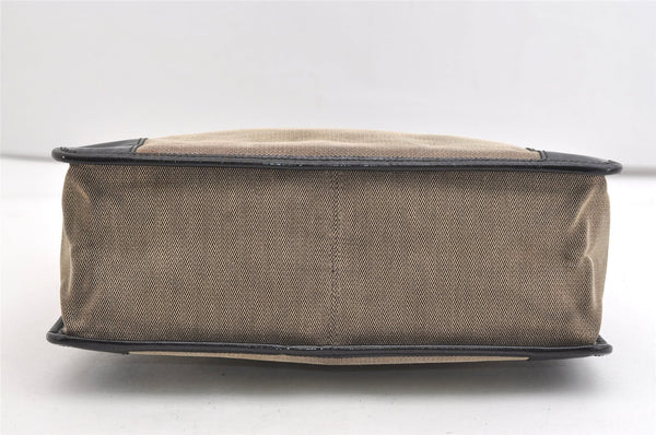 Authentic GUCCI Vintage Shoulder Tote Bag Canvas Enamel 0000855 Beige 6408J