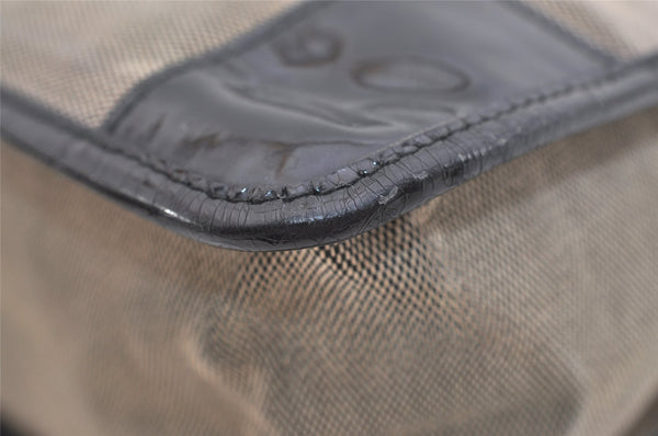 Authentic GUCCI Vintage Shoulder Tote Bag Canvas Enamel 0000855 Beige 6408J