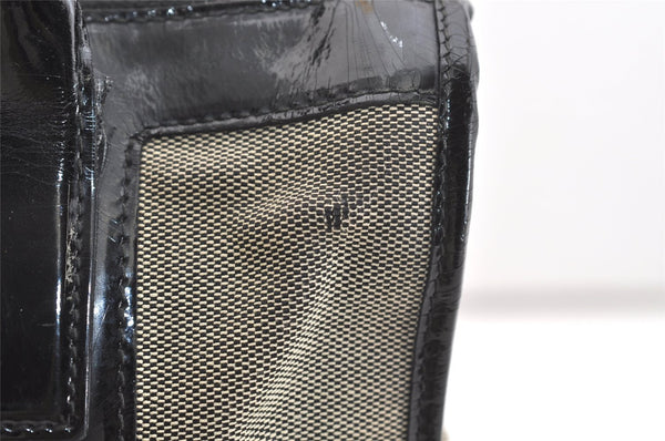 Authentic GUCCI Vintage Shoulder Tote Bag Canvas Enamel 0000855 Beige 6408J