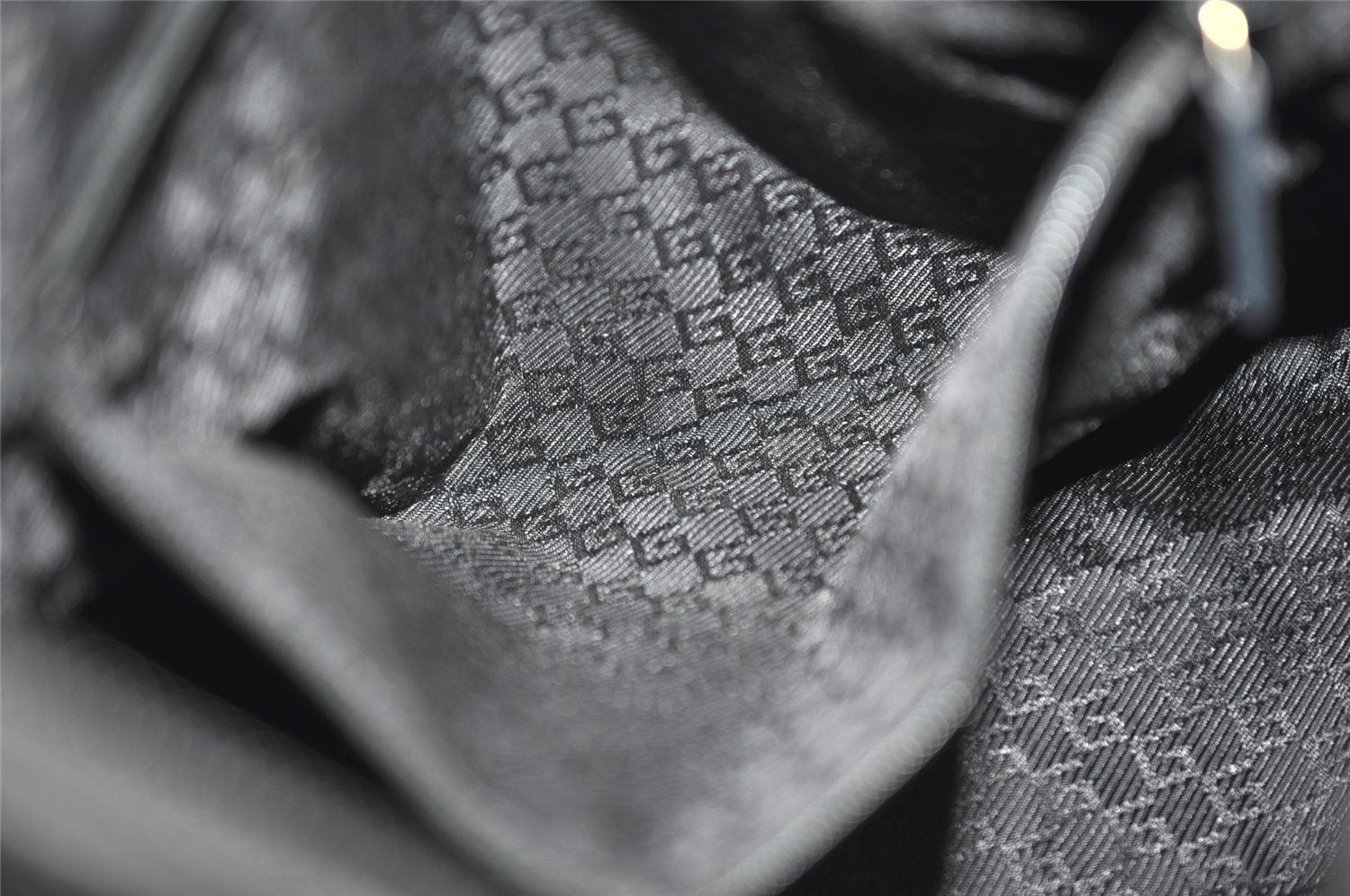 Authentic GUCCI Vintage Shoulder Tote Bag Canvas Enamel 0000855 Beige 6408J