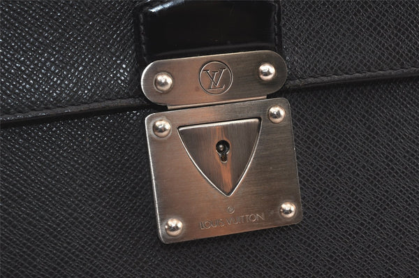 Auth Louis Vuitton Taiga Laguito Business Bag Briefcase Black M31092 LV 6409K