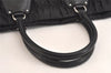 Authentic PRADA Tessuto Gaufre Nylon Leather Shoulder Tote Bag Black 6410J