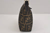 Authentic FENDI Vintage Zucca Shoulder Hand Bag Purse Canvas Leather Brown 6411J