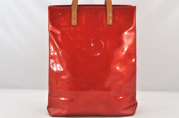 Authentic Louis Vuitton Vernis Reade MM Hand Bag Red M91086 LV 6412K