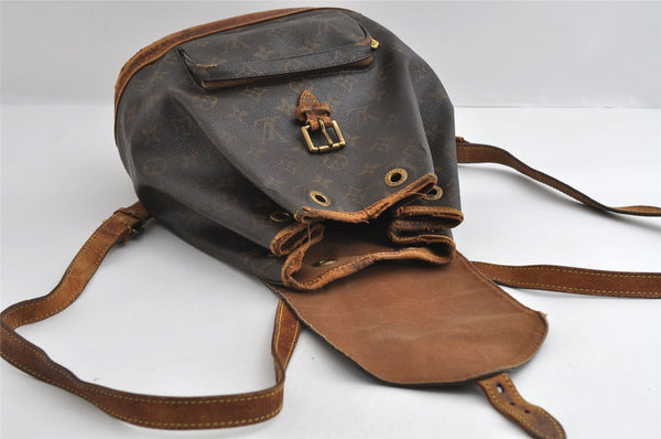 Authentic Louis Vuitton Monogram Montsouris MM Backpack M51136 LV 6413I