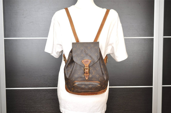 Authentic Louis Vuitton Monogram Montsouris MM Backpack M51136 LV 6413I