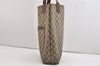 Authentic GUCCI Web Sherry Line Shoulder Tote Bag GG PVC Leather Brown 6413J
