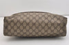 Authentic GUCCI Web Sherry Line Shoulder Tote Bag GG PVC Leather Brown 6413J
