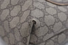 Authentic GUCCI Web Sherry Line Shoulder Tote Bag GG PVC Leather Brown 6413J