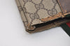 Authentic GUCCI Web Sherry Line Shoulder Tote Bag GG PVC Leather Brown 6413J