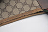 Authentic GUCCI Web Sherry Line Shoulder Tote Bag GG PVC Leather Brown 6413J